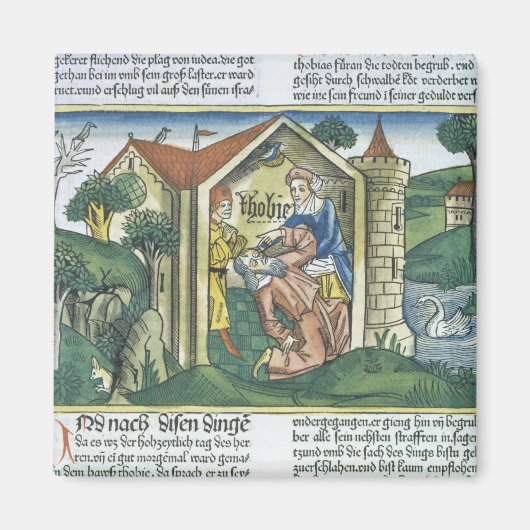 Apocrypha: Tobit is verblind door spinnendrukkinge Magneet (Voorkant)