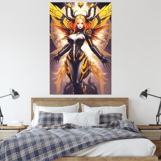 Apoidea - Queen Bee 004 Canvas Afdruk (Insitu (Slaapkamer))