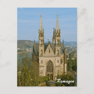 Apollinaris kerk in Remagen, Duitsland Briefkaart