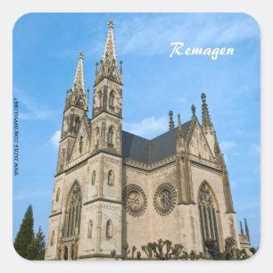 Apollinariskerk in Remagen, Duitsland Vierkante Sticker