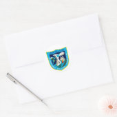 Apollo 10: Nogmaals naar de maan! Ronde Sticker (Envelop)