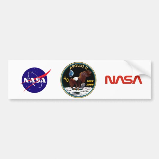 Apollo 11: 40e Jubileum Logo Bumpersticker (Voorkant)
