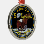 Apollo 11 50ste Jubileum Metalen Ornament (Rechts)