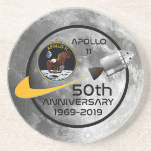 Apollo 11 50ste Jubileum Zandsteen Onderzetter