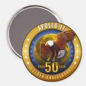 Apollo 11 50th Jubileum Golden Eagle en Moon - Magneet (Voorkant / Achterkant)