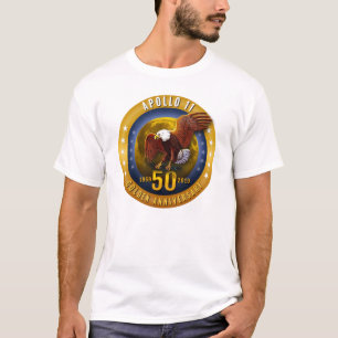 Apollo 11 50th Jubileum Golden Eagle en Moon - T-shirt