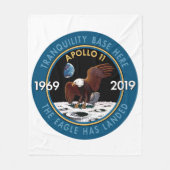 Apollo 11 50th Jubileum Mission Patch Insignia Fleece Deken (Voorkant)