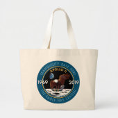 Apollo 11 50th Jubileum Mission Patch Insignia Grote Tote Bag (Voorkant)