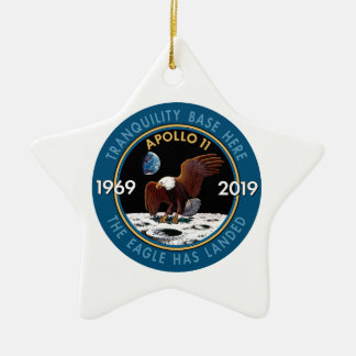 Apollo 11 50th Jubileum Mission Patch Insignia Keramisch Ornament