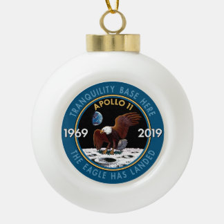 Apollo 11 50th Jubileum Mission Patch Insignia Keramische Bal Ornament