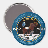 Apollo 11 50th Jubileum Mission Patch Insignia Magneet (Voorkant / Achterkant)