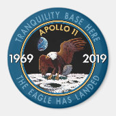 Apollo 11 50th Jubileum Mission Patch Insignia Magneet (Voorkant)