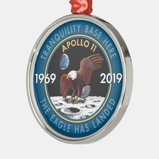 Apollo 11 50th Jubileum Mission Patch Insignia Metalen Ornament (Links)