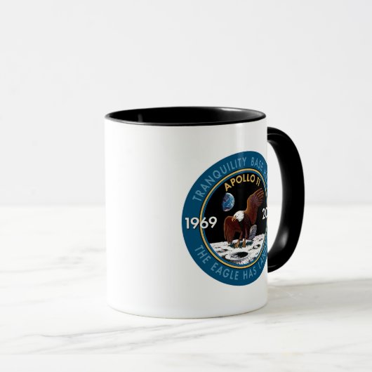 Apollo 11 50th Jubileum Mission Patch Insignia Mok (Voorkant rechts)