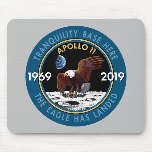 Apollo 11 50th Jubileum Mission Patch Insignia Muismat (Voorkant)