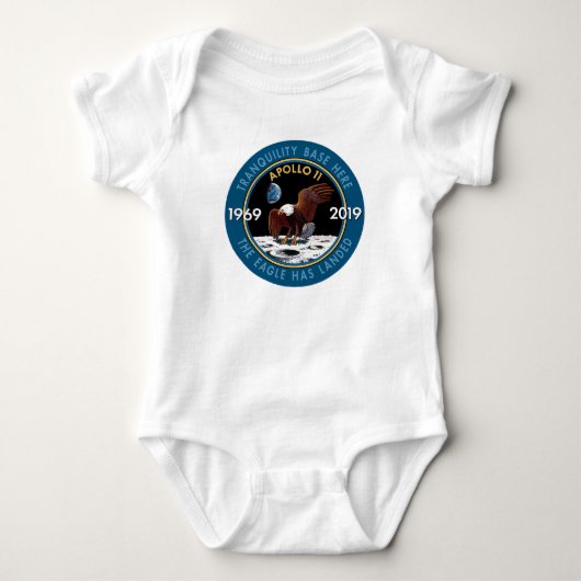Apollo 11 50th Jubileum Mission Patch Insignia Romper (Voorkant)