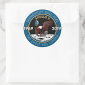 Apollo 11 50th Jubileum Mission Patch Insignia Ronde Sticker (Tas)