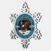 Apollo 11 50th Jubileum Mission Patch Insignia Tin Sneeuwvlok Ornament (Rechts)