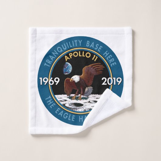 Apollo 11 50th Jubileum Mission Patch Insignia Washandje (Wasdoekje)