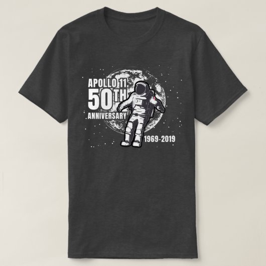 Apollo 11 50th Jubileum Moon Landing Astronaut T-shirt (Design voorkant)