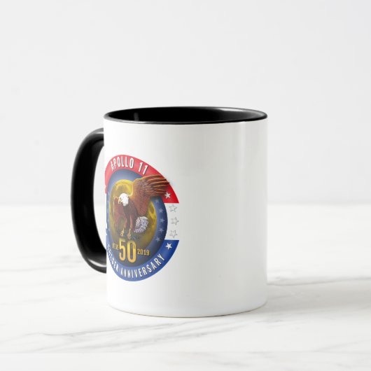 Apollo 11 50th Jubileum Patriotic Moon Eagle - Mok (Voorkant links)