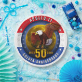 Apollo 11 50th Jubileum Patriotic Moon Eagle - Papieren Bordje (Feest)