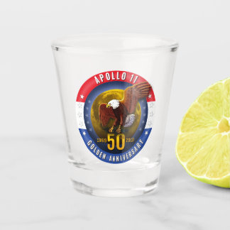Apollo 11 50th Jubileum Patriotic Moon Eagle - Shot Glas