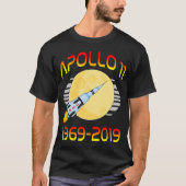 Apollo 11 50th Jubileum Retro Moon Landing T-shirt (Voorkant)