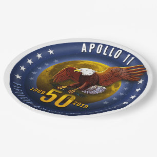 Apollo 11 50th Jubileum Starfield Moon Eagle - Papieren Bordje