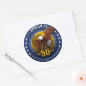 Apollo 11 50th Jubileum Starfield Moon Eagle - Ronde Sticker (Envelop)