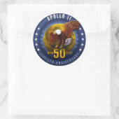 Apollo 11 50th Jubileum Starfield Moon Eagle - Ronde Sticker (Tas)