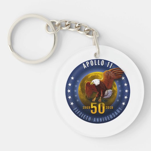 Apollo 11 50th Jubileum Starfield Moon Eagle - Sleutelhanger (Voorkant)
