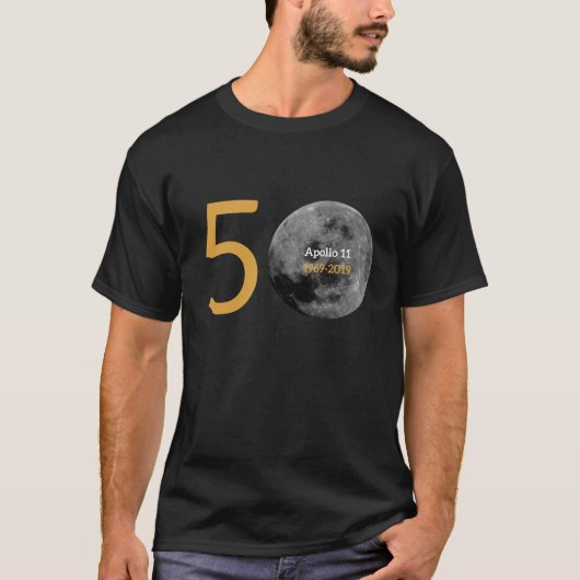 Apollo 11 50th Jubileum T-shirt (1969-2019) (Voorkant)