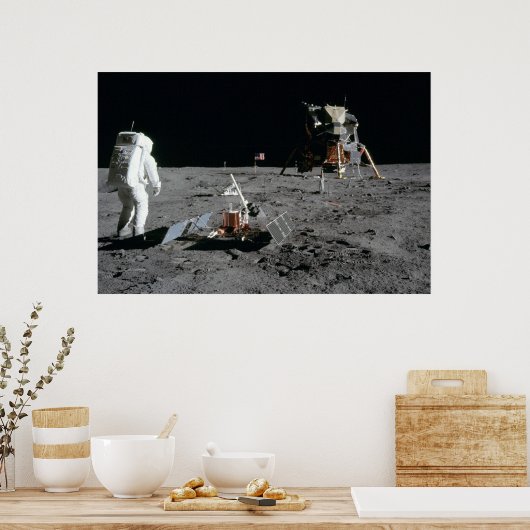 Apollo 11 Astronaut & Lunar Module "Eagle" Poster (Keuken)