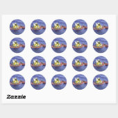 Apollo 11 Astronauts komen thuis Ronde Sticker (Vel)