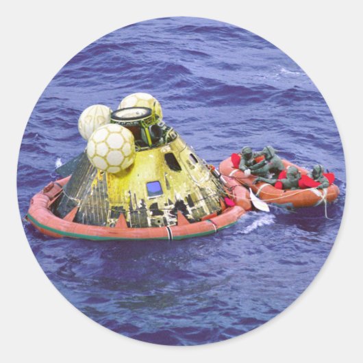 Apollo 11 Astronauts komen thuis Ronde Sticker (Voorkant)
