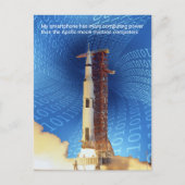 Apollo 11 computerkracht briefkaart (Voorkant)