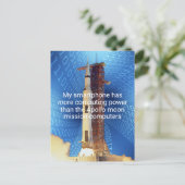 Apollo 11 computerkracht briefkaart (Staand voorkant)