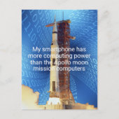 Apollo 11 computerkracht briefkaart (Voorkant)