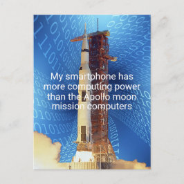 Apollo 11 computerkracht briefkaart