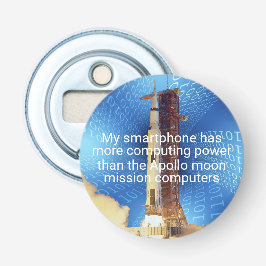 Apollo 11 computerkracht button flesopener