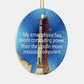 Apollo 11 computerkracht keramisch ornament (Rechts)