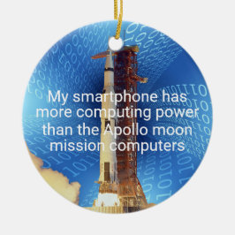 Apollo 11 computerkracht keramisch ornament