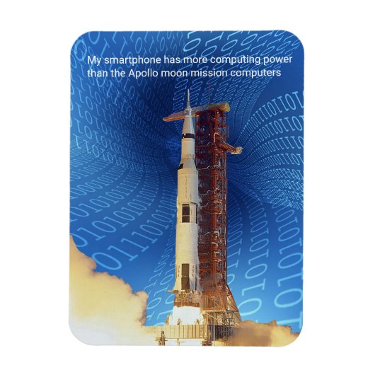 Apollo 11 computerkracht magneet (Verticaal)