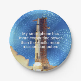 Apollo 11 computerkracht papieren bordje