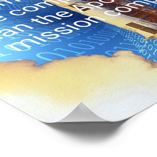 Apollo 11 computerkracht poster (Hoek)