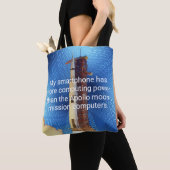 Apollo 11 computerkracht tote bag (Dichtbij)