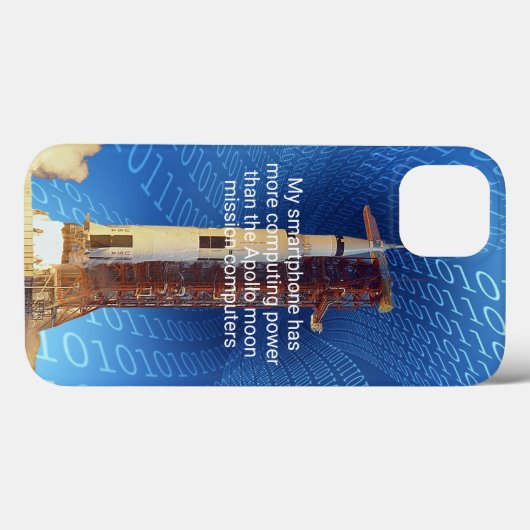 Apollo 11 Computing Power Hoesje-Mate iPhone Case (Achterkant (horizontaal))