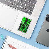 Apollo 11 DSKY Display, alarmcode 1202 Sticker (Laptop met iPhone)