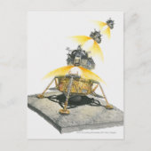 Apollo 11 Eagle-module die uit de maan gaat Briefkaart (Voorkant)